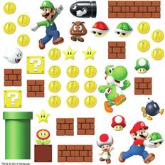 Multifargete Veggdekor RoomMates Nintendo Super Mario Bros. Mario & Luigi Build a Scene Wall Decals
