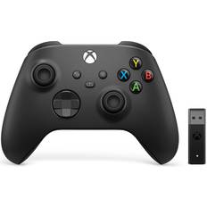 Microsoft Håndkontroller Microsoft Xbox One Wireless Controller + Wireless Adapter for Windows 10 - Black