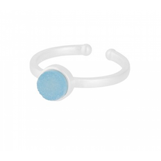 Pernille Corydon Shallow Small Ring - Silver/Blue