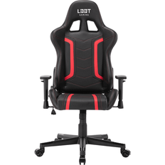 Lær Gaming stoler L33T Energy Gaming Chair - Black/Red