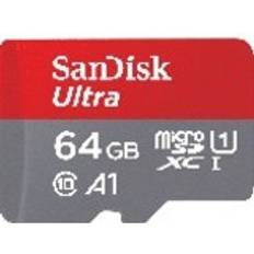 64 GB - microSDHC Minnekort SanDisk Ultra MicroSDHC Class 10 UHS-l A1 100MB/s 64GB