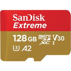 Sandisk extreme 128gb u3 SanDisk Extreme microSDHC Class 10 UHS-I U3 V30 A2 160/90MB/s 128GB