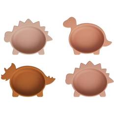 Liewood Iggy Silicone Dino Bowls 4-pack