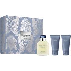 Dolce & Gabbana Men Gift Boxes Dolce & Gabbana Light Blue Pour Homme Gift Set EdT 125ml + Aftershave Balm 50ml + Shower Gel 50ml