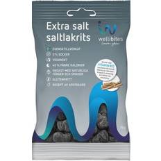 Konfekt og kaker Wellibites Extra Salty Liquorice 70g 1pakk