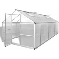 VidaXL Greenhouses vidaXL Reinforced 10.53m² Aluminum Polycarbonate