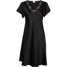 Lady Avenue Pure Silk Nightgown - Black