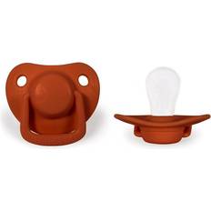 Filibabba Pacifiers Rust 0-6m 2-pack