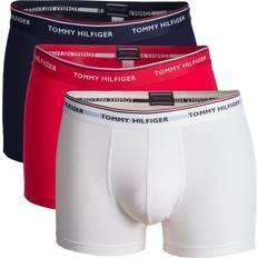 Tommy Hilfiger Unterhosen Tommy Hilfiger Stretch Cotton Trunks 3-Pack - White/Tango Red/Peacoat