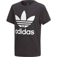 Adidas Tops Children's Clothing adidas Junior Trefoil T-shirt - Black/White (DV2905)