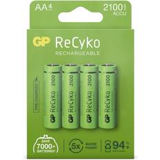 Batterier - Oppladbare standardbatterier Batterier & Ladere GP Batteries ReCyko Rechargeable AA 2100mAh 4-pack