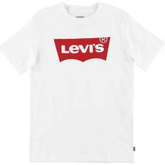 Hvite T-skjorter Levi's Kid's Batwing Tees - White