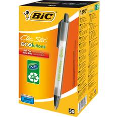 Kugelschreiber Bic Clic Stic Ecolutions Ballpoint Pens Black 50-pack