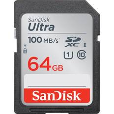 Minnekort på salg SanDisk Ultra SDXC Class 10 UHS-I U1 100MB / s 64GB