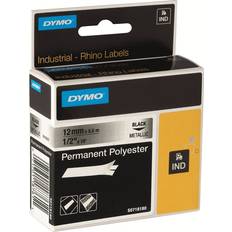 Dymo Labeling Tapes Dymo Rhino Permanent Polyester Black on Metallic