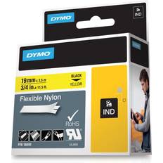 Dymo Rhino Flexible Nylon Tape Black on Yellow