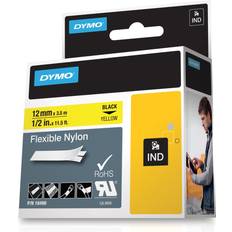 Dymo Labeling Tapes Dymo Rhino Flexible Nylon Tape Black on Yellow 0.5"x11.5ft