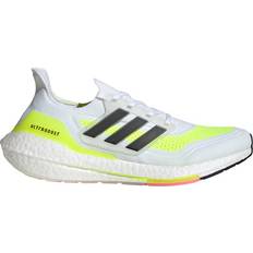 Adidas Men Running Shoes adidas UltraBOOST 21 M - Cloud White/Core Black/Solar Yellow
