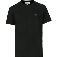 Baumwolle - Herren Oberteile Lacoste Crew Neck T-shirt - Black