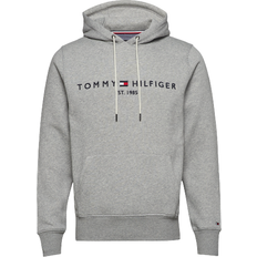 Tommy Hilfiger Pullover Tommy Hilfiger Signature Logo Hoodie - Cloud Heather
