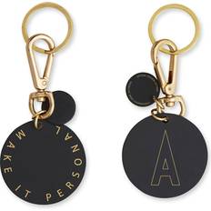 Lommebøker & Nøkkelholdere Design Letters Personal Key Ring/Bag Tag A-Z - Black