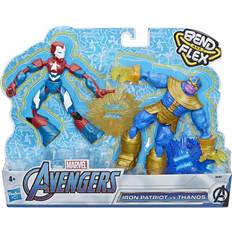 Plastikspielzeug Gummifiguren Hasbro Marvel Avengers Bend & Flex Iron Patriot vs Thanos for Merchandise