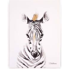 Hvite Veggdekor Childhome Oil Painting Zebra
