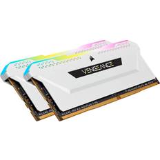Lyseffekter RAM minne Corsair Vengeance RGB Pro SL White DDR4 3200MHz 2x8GB (CMH16GX4M2E3200C16W)
