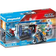 Playmobil Lekesett Playmobil City Action Police Prison Escape with Motorcycle 70568