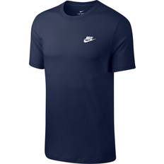 Blau - Herren T-Shirts Nike Sportswear Club T-shirt - Midnight Navy/White