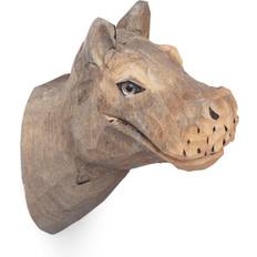Grå Kroker & hengere Ferm Living Animal Hand Carved Hook Hippo