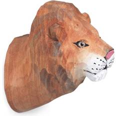 Gelb Haken & Aufhänger Ferm Living Animal Hand Carved Hook Lion