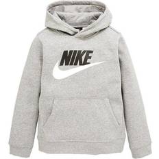 Hoodies Children's Clothing Nike Big Kid's Sportswear Club Fleece Pullover Hoodie - Carbon Heather (CJ7861-091)