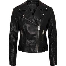 Damen - Lederjacken Vero Moda Coated Jacket - Black