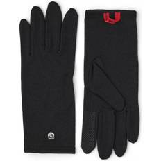 Dame Hansker & Votter Hesta Merino Wool Liner Long 5-Finger Gloves - Black