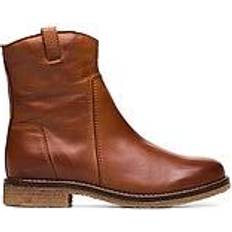 Bianco Dame Sko Bianco Biaatalia Leather Boot - Brown/Cognac