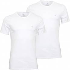 Calvin Klein Herre T-skjorter Calvin Klein CK One Crew-Neck Stretch Cotton T-shirt 2-pack - White
