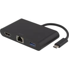 USB C-HDMI/USB A/RJ45/USB A M-F Adapter