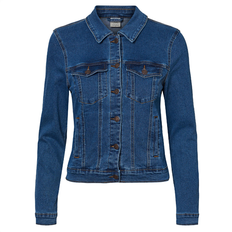 Vero Moda Hot Soya Short Denim Jacket - Blue/Medium Blue Denim
