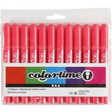 Colortime Feltpens Pink 12-pack