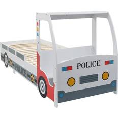 Multifargete Barnesenger Children's Police Car Bed with Desk 97x260.5cm