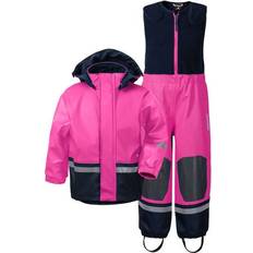 Elastiske pulsvarmere Regntøy Didriksons Boardman Kid's Rain Set - Plastic Pink (503968-322)