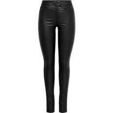 Damen - L34 - W36 Jeans Only Royal Hw Rock Coated Skinny Fit Jeans - Black