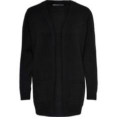 Polyester Cardigans Only Lesly Open Knitted Cardigan - Black