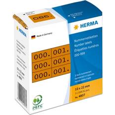 Brune Etiketter Herma Number Labels