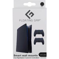 PlayStation 5 Controller & Console Stands Floating Grip PS5 Console and Controllers Wall Mount - Black