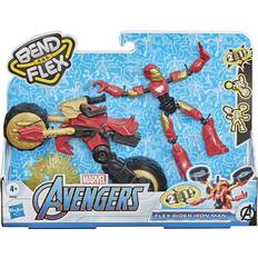 Iron Man Figurer Hasbro Marvel Avengers 2 in 1 Bend & Flex Rider Iron Man