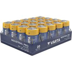 Batterier - D (LR20) - Oppladbare standardbatterier Batterier & Ladere Varta Industrial Pro D 20-pack