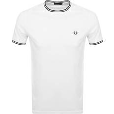Herren - L T-Shirts Fred Perry Twin Tipped T-shirt - White/Black