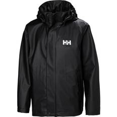 Regnjakker Helly Hansen Jr Moss Rain Jacket - Black/White/Exalibur (41674_990)